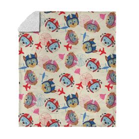 Paw Patrol Air Rescue Pattern Silk Touch Sherpa Throw Blanket 50 x 60 inches