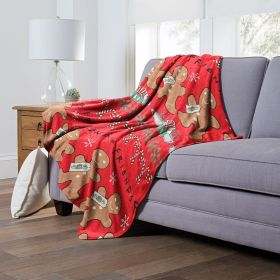 WB / Friends, Gingerbread Pattern, Silk Touch Throw Blanket, 50"x60"