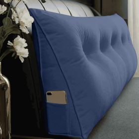 Triangle Reading Cushion With A Button-blue (Option: 180cm)