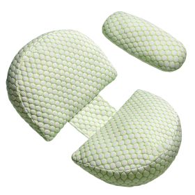 Pregnancy Pillows Adjustable Support Maternity Pillow Soft Side Sleeper Pregnancy Pillows Wedge Pillow with Detachable Pillow Cover (Color: Green)