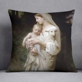 Linnocence By Bouguereau Cushion (Insert: With Insert, size: 18" X 18")