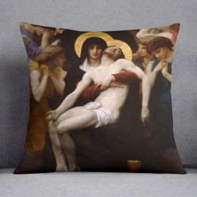 Pieta By Bouguereau Cushion (Insert: Without Insert, size: 18" X 18")