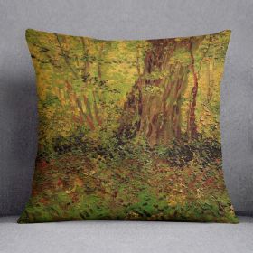 Undergrowth 2 by Van Gogh Cushion (Insert: Without Insert, size: 14" X 14")